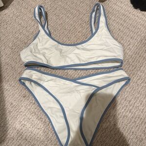 PacSun White and Blue Bikini Set